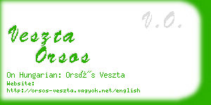 veszta orsos business card
